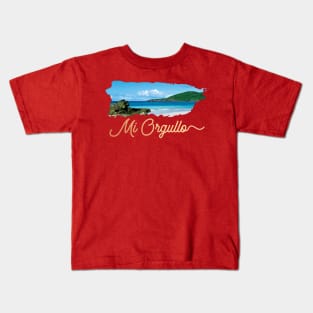 Puerto Rico Island Mi Orgullo Kids T-Shirt